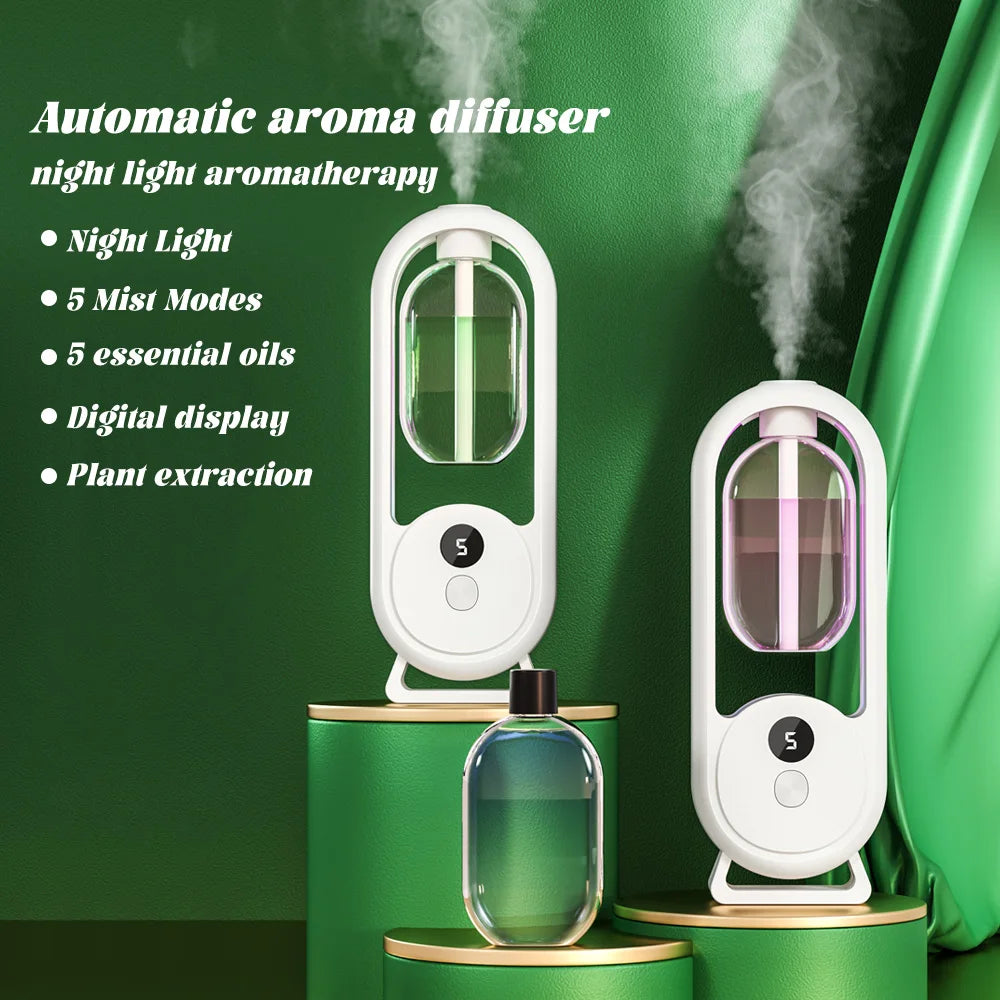 Rechargeable portable aromatherapy diffuser diffuser machine, aromatherapy essential oil, refreshing agent, deodorizer, 5-speed
