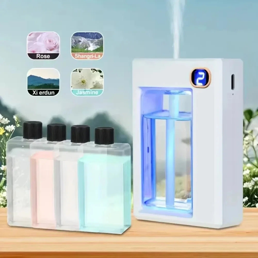 Aromatherapy Machine Air Freshener Six Adjustable Levels Long Battery Life Lasting Spreading Wider for Home Office Odor Removing